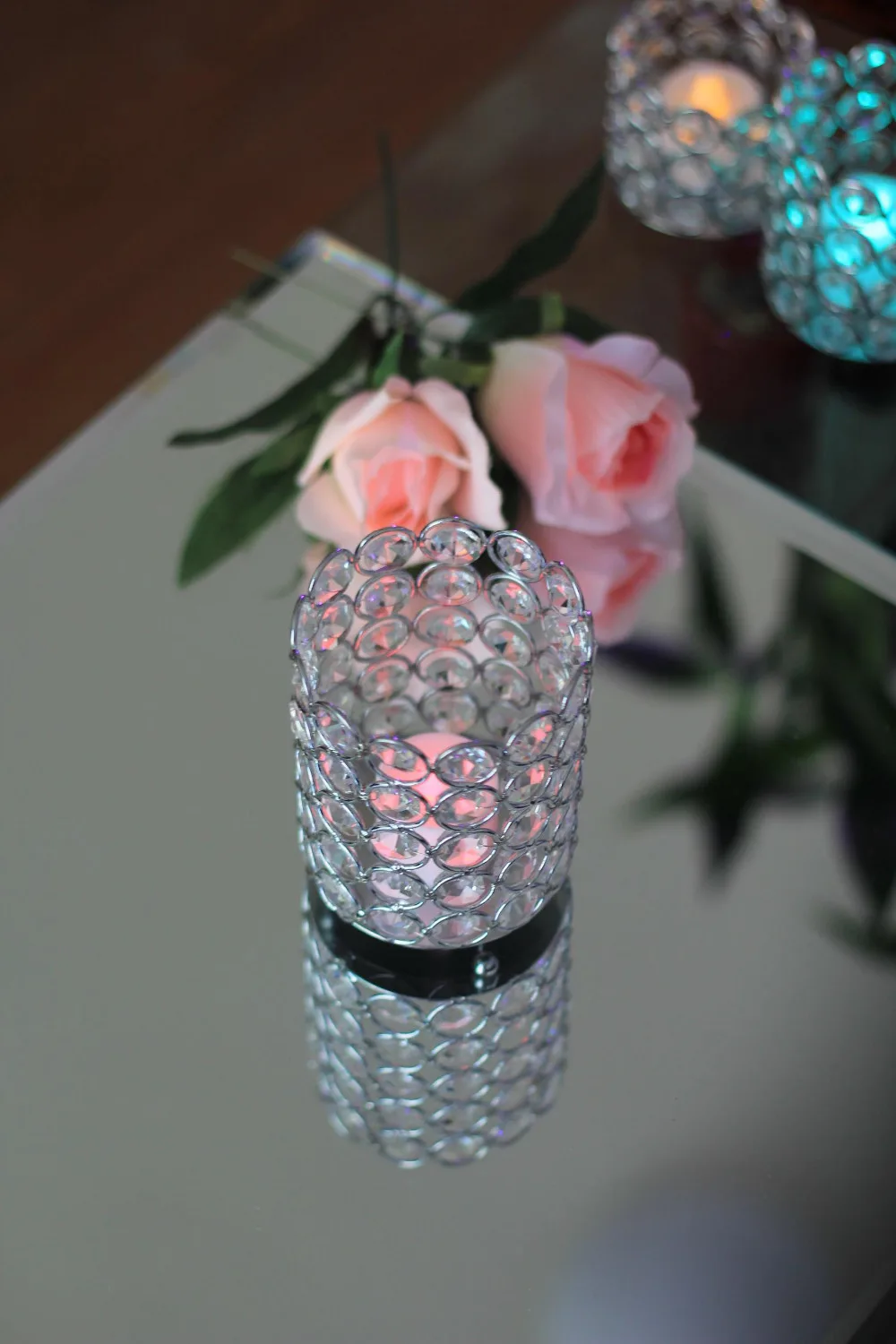 

Wholesale DHL Free Shipping Wedding Decoration crystal votive candle holder 50pcs/lot