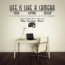 Life is a camera font b quote b font font b wall b font font b