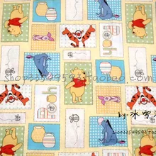 Мультфильм милый медведь с друзьями пазл хлопок ткань пэчворк хлопок Тильда печатных стеганое одеяло для дома для шитья 50*108 см