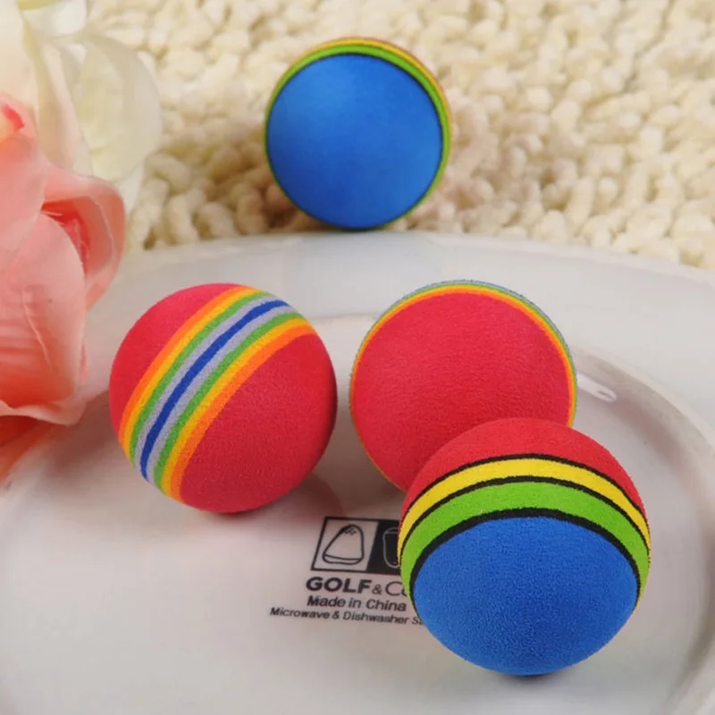 Free Shipping Small Dog Toys Soft Material Chew Rainbow Balls Toys for