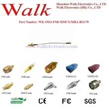 SMA женский MMCX мужчины RG178 кабель MMCX, правый угол RG178 кабель, sma разъем кабель, MMCX SMA RG178 кабельные сборки