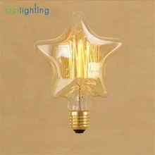 Лампа Эдисона E27 220 В 40 Вт пять звезд Ретро лампа накаливания лампа Эдисона лампа накаливания светильник лампочки с ампулой винтажная лампа для декора