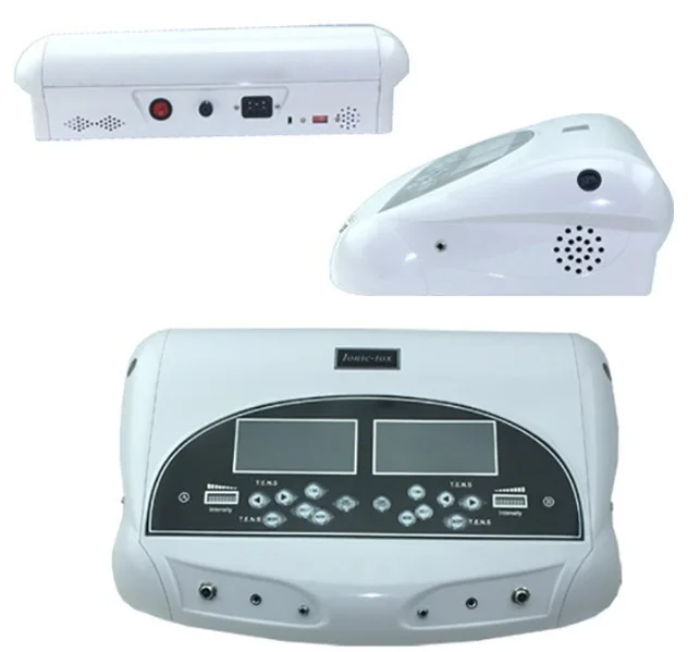 Cena 2019 nowa podwójna maszyna detoksykacyjna maszyna do oczyszczania jonów spa do stóp detox dwa ekran LCD z masażem akupunktura klocki kromka pasek na nadgarstek