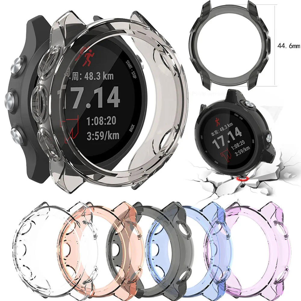 

Silicone Shockproof Protective Case Cover For Garmin Forerunner 245 245M Smart Watch Soft TPU Protector Case Skin Shell Frame