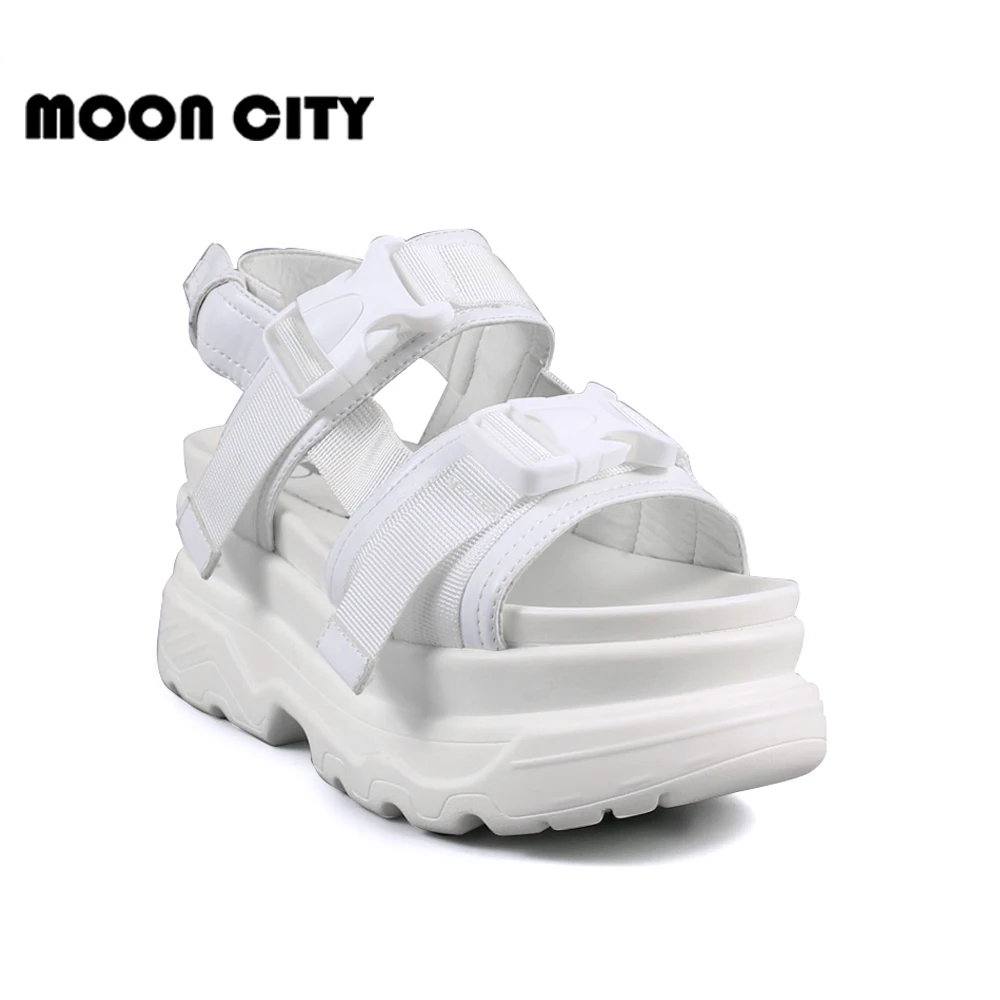 Women Sandals 2019 New Fashion Summer Platform Shoes Woman Summer Height Increasing Off White Beach Sandals for Ladies sandalias