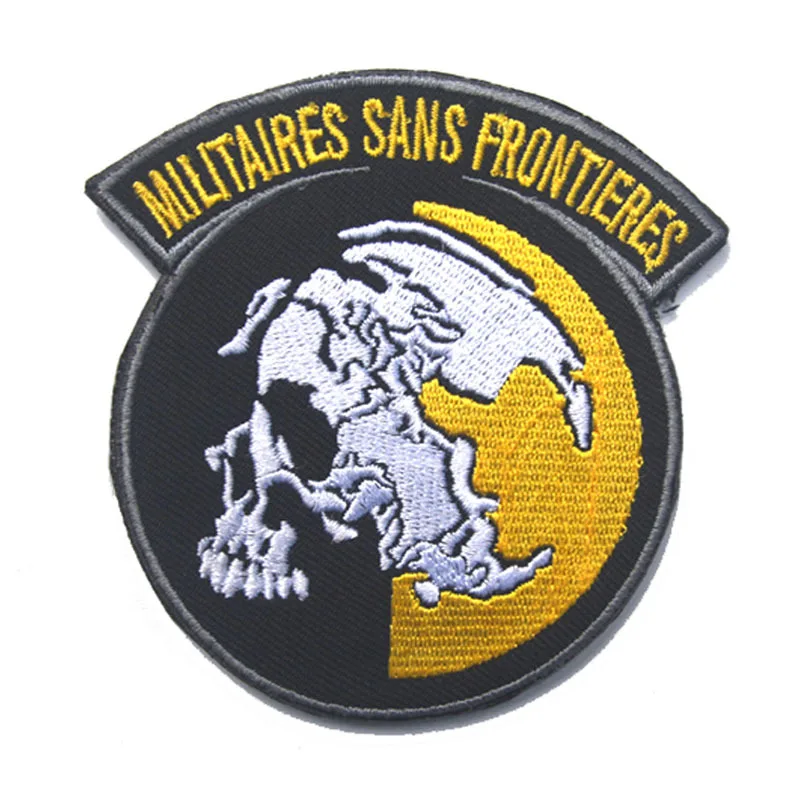 Военные Sans Frontieres патч Вышивка MGS мир Walker тактическая патч-ткань Morale повязки крюк и