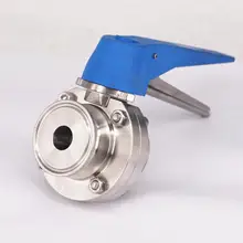 " 25 мм SS304 Нержавеющая сталь санитарно Tri зажим клапан-бабочка пивной Водостоки