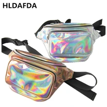 HLDAFA Мода 2019 г. Новый для мужчин лазерная поясная сумка кожаный ремень Водонепроницаемый чехол для телефона женщин Thighbags поясная голографическая ног