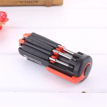

HOT Newest useful 8 in 1 Multi Portable Screwdriver with 6 LED Torch Tools Light Up Flashlight tool Set
