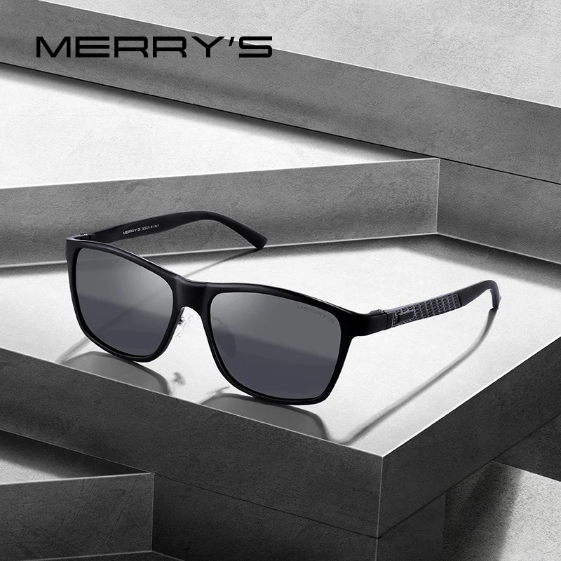 MERRY'S классический Для мужчин HD Поляризованные Вождения Алюминий сплава очки UV400 оттенков защиты S8360