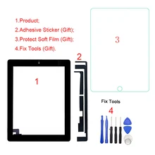 1 шт. протестированный для iPad 2 2nd Gen A1395 A1396 A1397 9," ЖК Внешний сенсорный экран дигитайзер запасная Передняя стеклянная панель