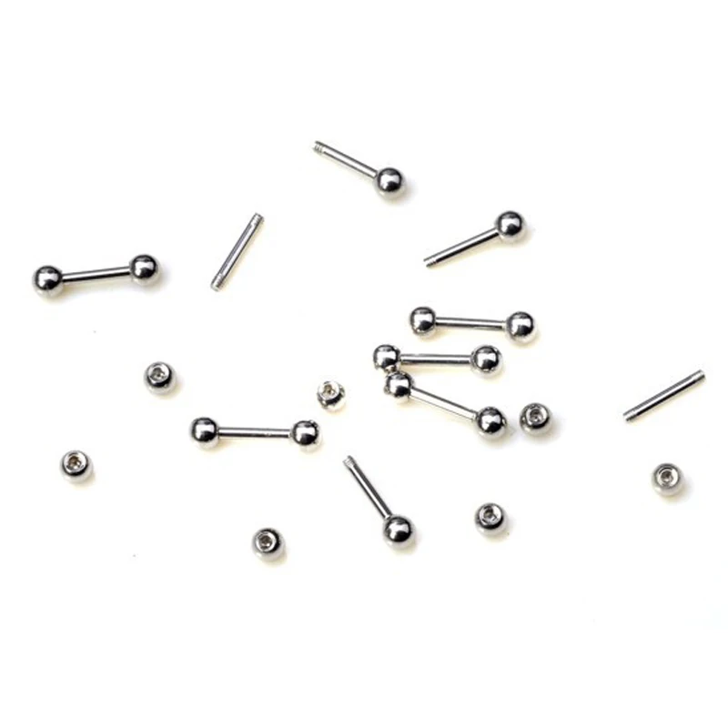 Piercing jewelry body piercing earrings ear piercing jewelry metal jewelry body piercing jewelry body jewelry stainless steel tongue ear rings bars barbell for woman man unisex 20 Pcs