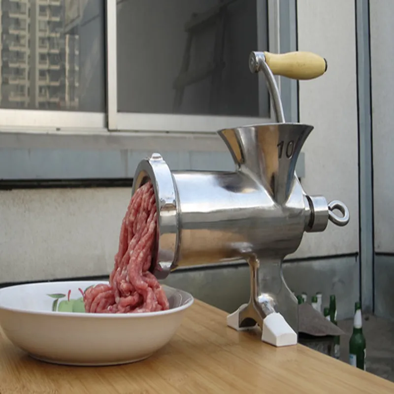 Ручная мясорубка Мясорубка из нержавеющей стали 10 # ZF|meat mincing machine|mincing machinemeat grinder |