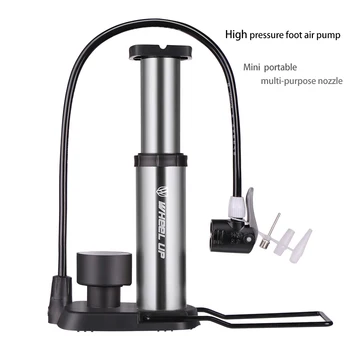 

Mini Foot Pump Mountain Bike Bicycle Electric Car Pedal Pressure Gauge Air Co2 Pump