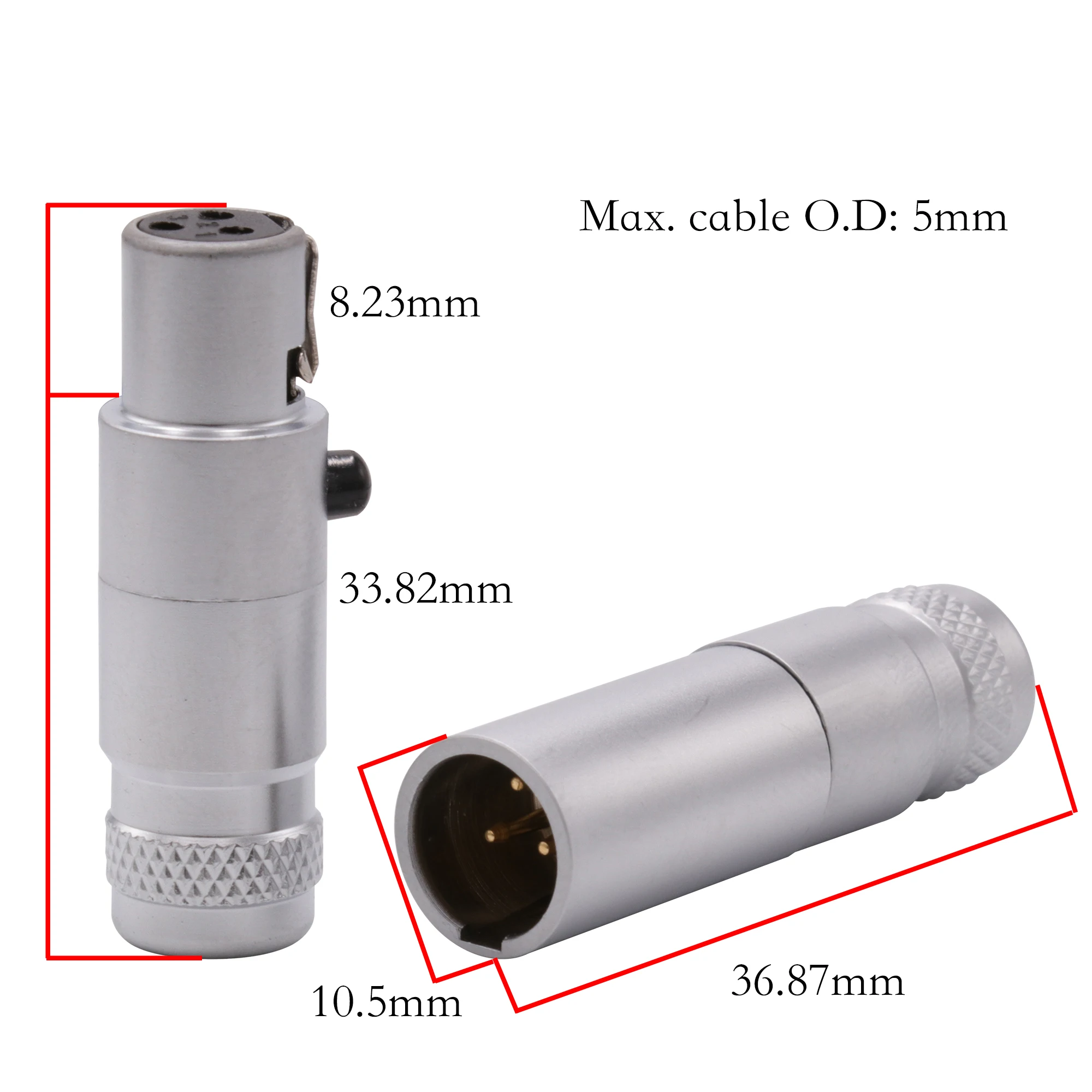 

MPS Little Bee Mini 3Pin Male Female XLR Connector Balance Plug Adapter Socket For Hifi Audio Headphone Earphone 1PC