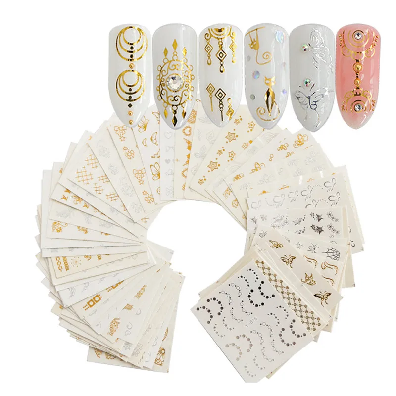 

1 Sheet Gold 3D Nail Sticker Dreamcatcher Holo Laser Adhesive Decal Sticker Manicure Nail Art Decoration