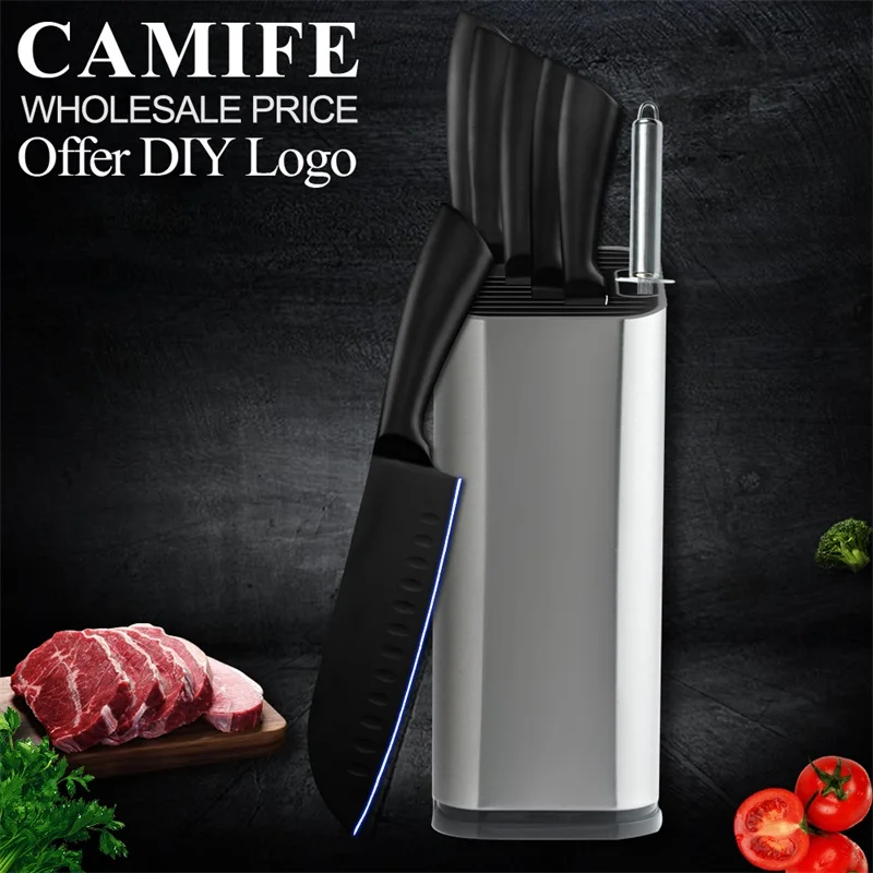 

Black Stainless Steel Kitchen Knives Tools Accessories Fruit Utility Santoku Chef Slicing Bread Stainless Steel Cooking Knife