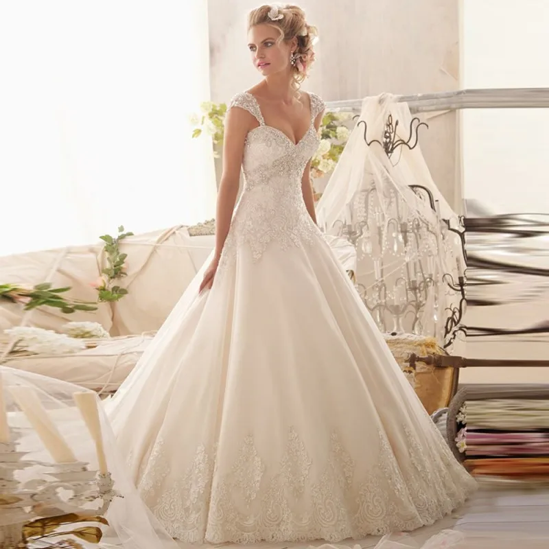 

2016 Country Western Wedding Dresses Long Removable Sleevs Rhinestones Lace Vestidos De Noiva Custom Made Bride Bridal Gowns