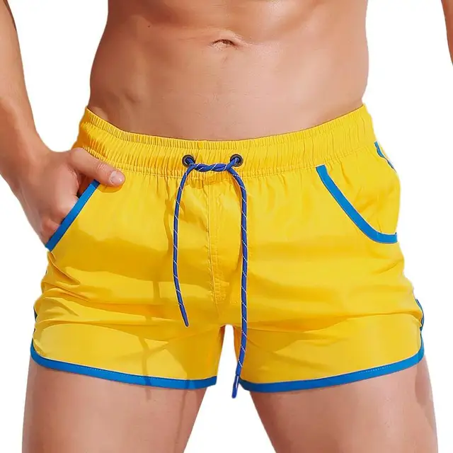 Mens Breathable Fast Drying Swim Trunks Pants Swimwear Shorts Slim Wear ...