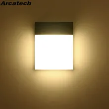 Светодиодный настенный светильник, современный, 18 Вт, светодиодный, настенный светильник, алюминиевый, для сада, крыльца, патио, в сторону передней двери, светильник, NR-35