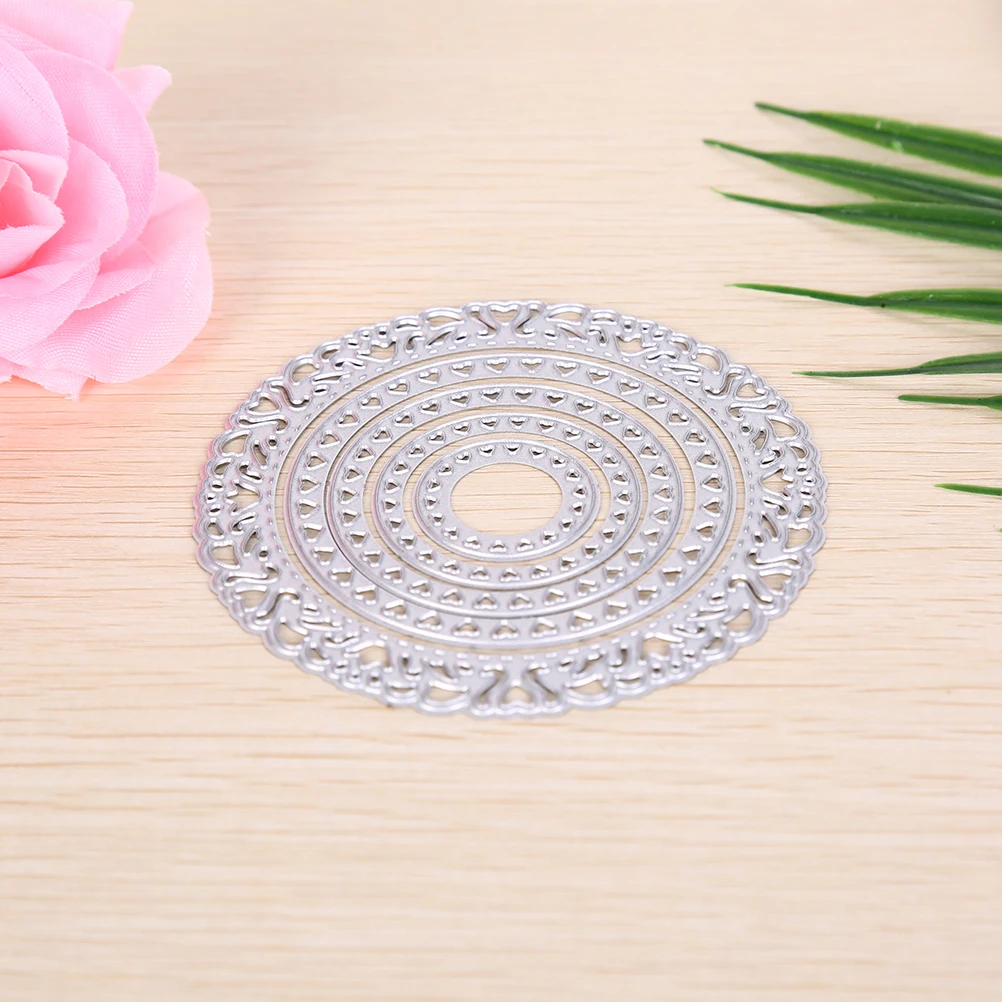 

Professional Round Circle Metal Cutting Dies Scrapbooking Album Decoration Craft Die Cutting Embossing Supplies 5Pcs/set