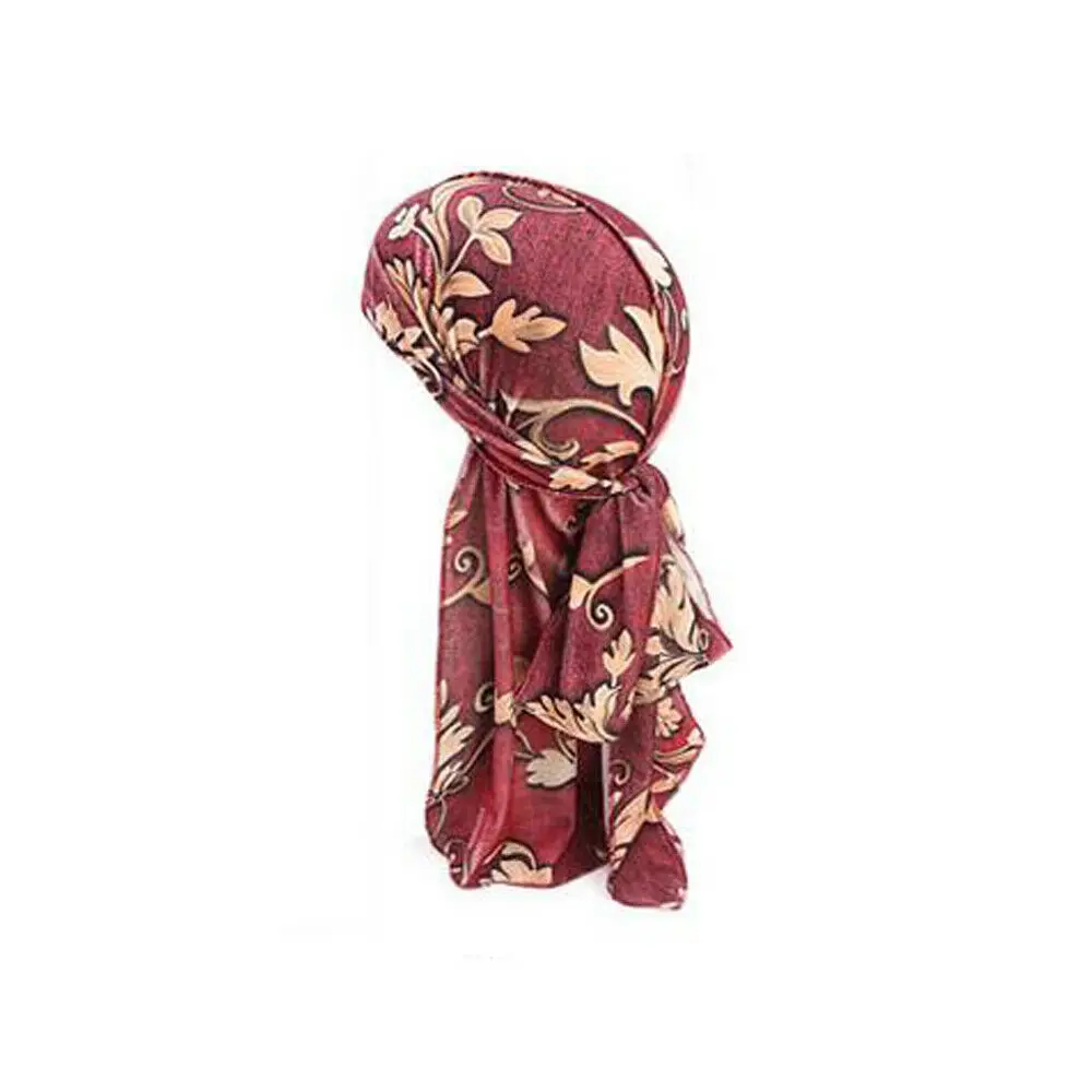 Унисекс для мужчин женщин бархат пропускающая воздух бандана кепки тюрбаны Durag головные уборы шарф - Цвет: Красный