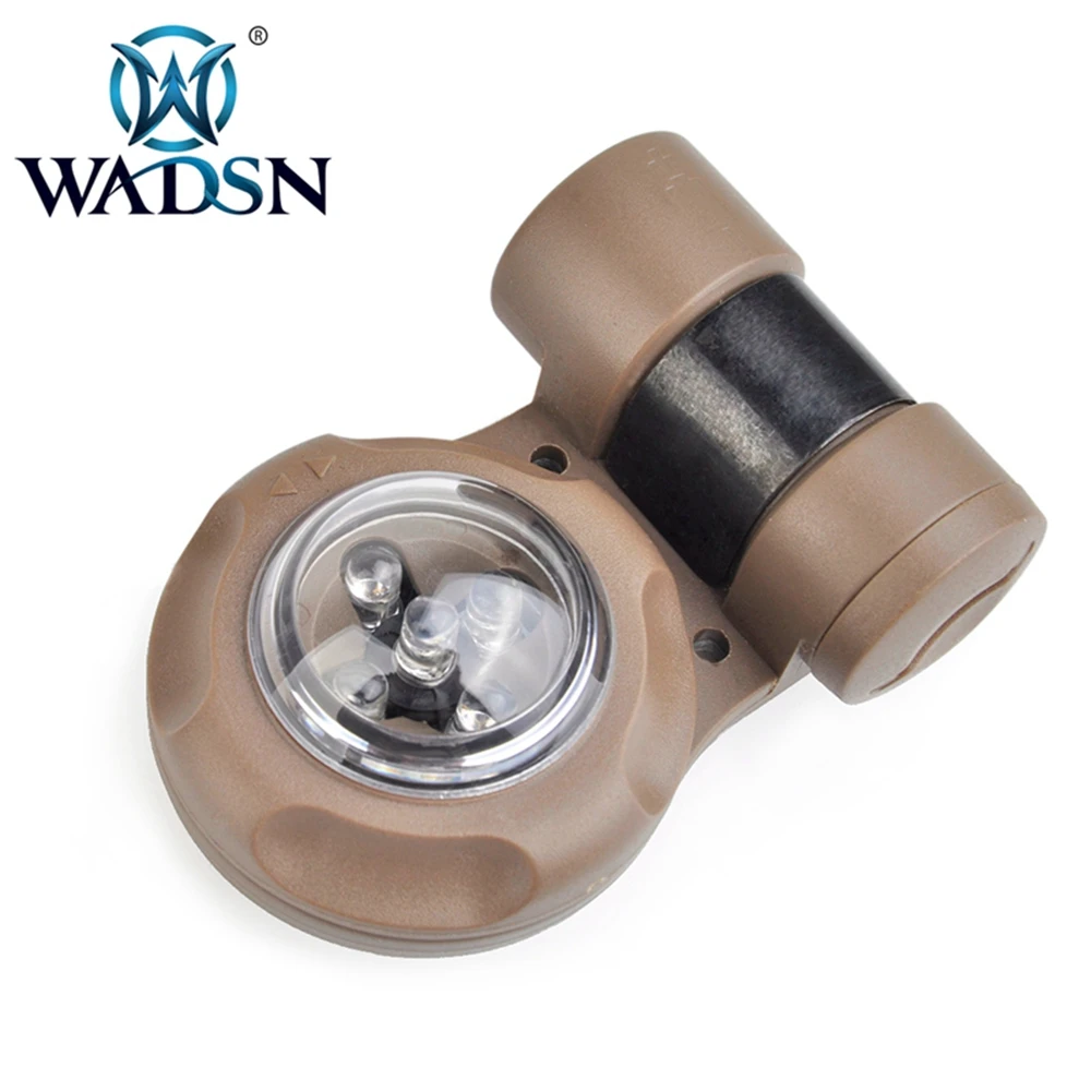 WADSN Signal Light VIP IR LED Safety Light Outdoor Survival Emergency Flasher Military Strobe Light Navy Seal Light WEX079 - Color: Brown