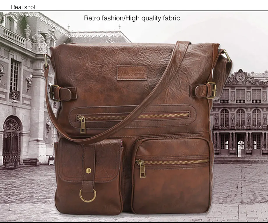 para as mulheres grande tote crossbody grande zíper Retro feminino saco