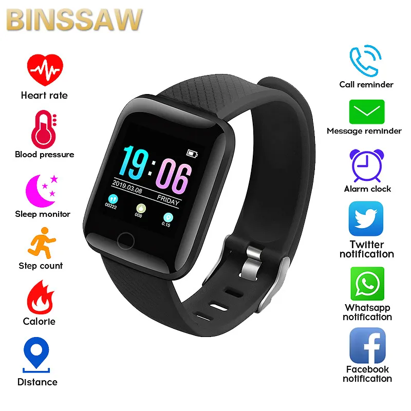 

BINSSAW D13 Smart Bracelet Fitness Tracker Heart Rate Blood Pressure Monitor Smart Band IP67 Waterproof Sports For Android IOS