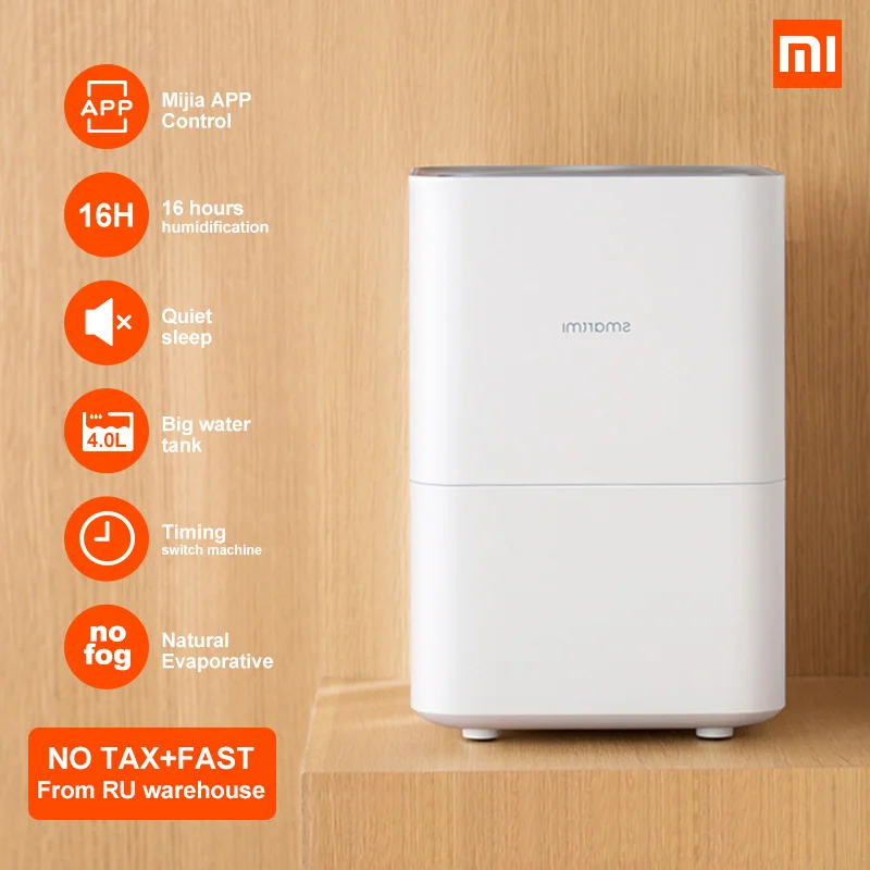 Air Hu mi difier Xiao Smart 2 Smog free st чистый испаряемый тип воздуха dity беззвучный увлажнитель