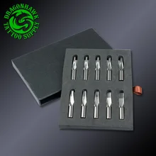 Одежда высшего качества 10 шт. разных размеров Нержавеющая сталь трубки Насадки для татуировок татуировки комплект поставки