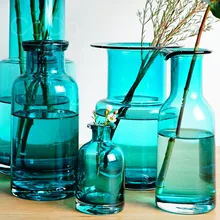 Cocostyles InsFashion красивый и привлекательный синий стеклянный кувшин, ваза для датского стиля домашнего декора и плоского декора