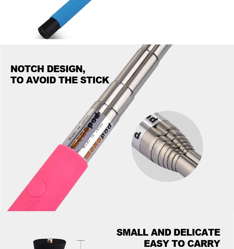 z07-5 Extendable Selfie Stick with built-in Bluetooth