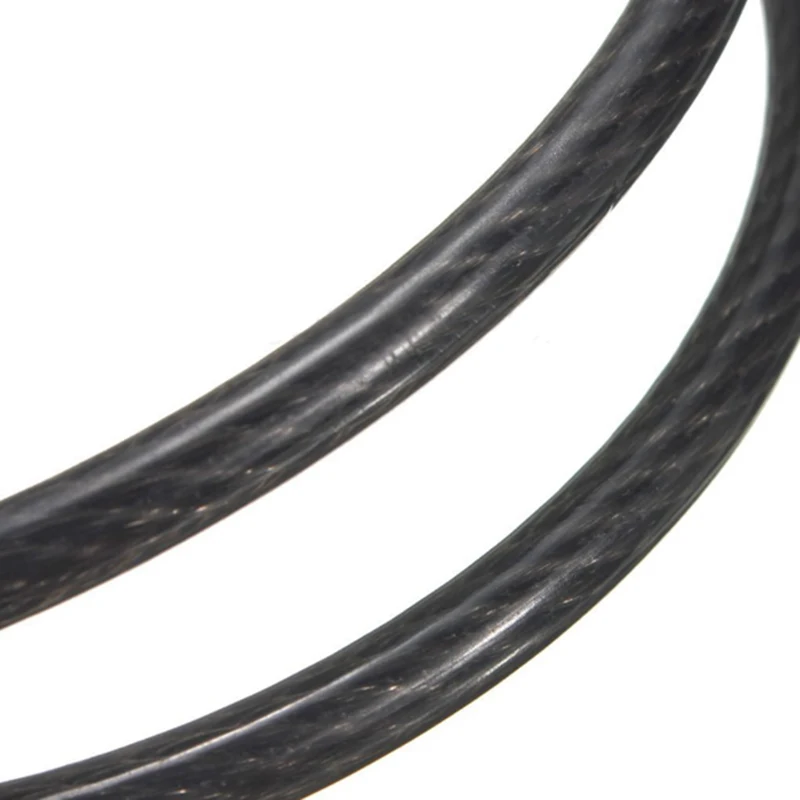 Outdoor Sports Double Loop Bike Bicycle Security Cable Lock Steel Strap U-Lock 100cm x 6mm Cycling Safety Scooter Guard