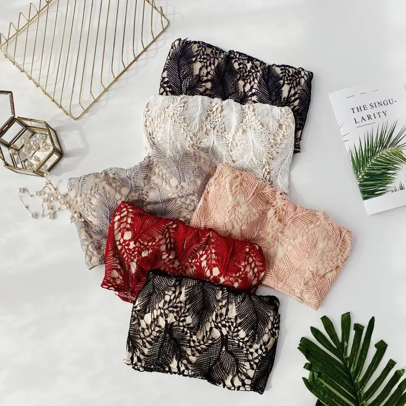 2019 new fashion women's bra seaside holiday openwork lace tube top high waist short wrapped chest 2019 new fashion women's bra seaside holiday openwork lace tube top high waist short wrapped chest