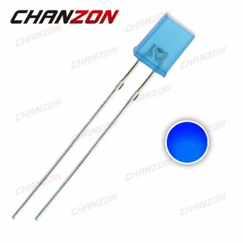 

100pcs Rectangle 2X5X7mm Blue Diffused LED Diode Square 20mA DC 3V DIP LED Light Emitting Diode 257 Lamp Electronics Components