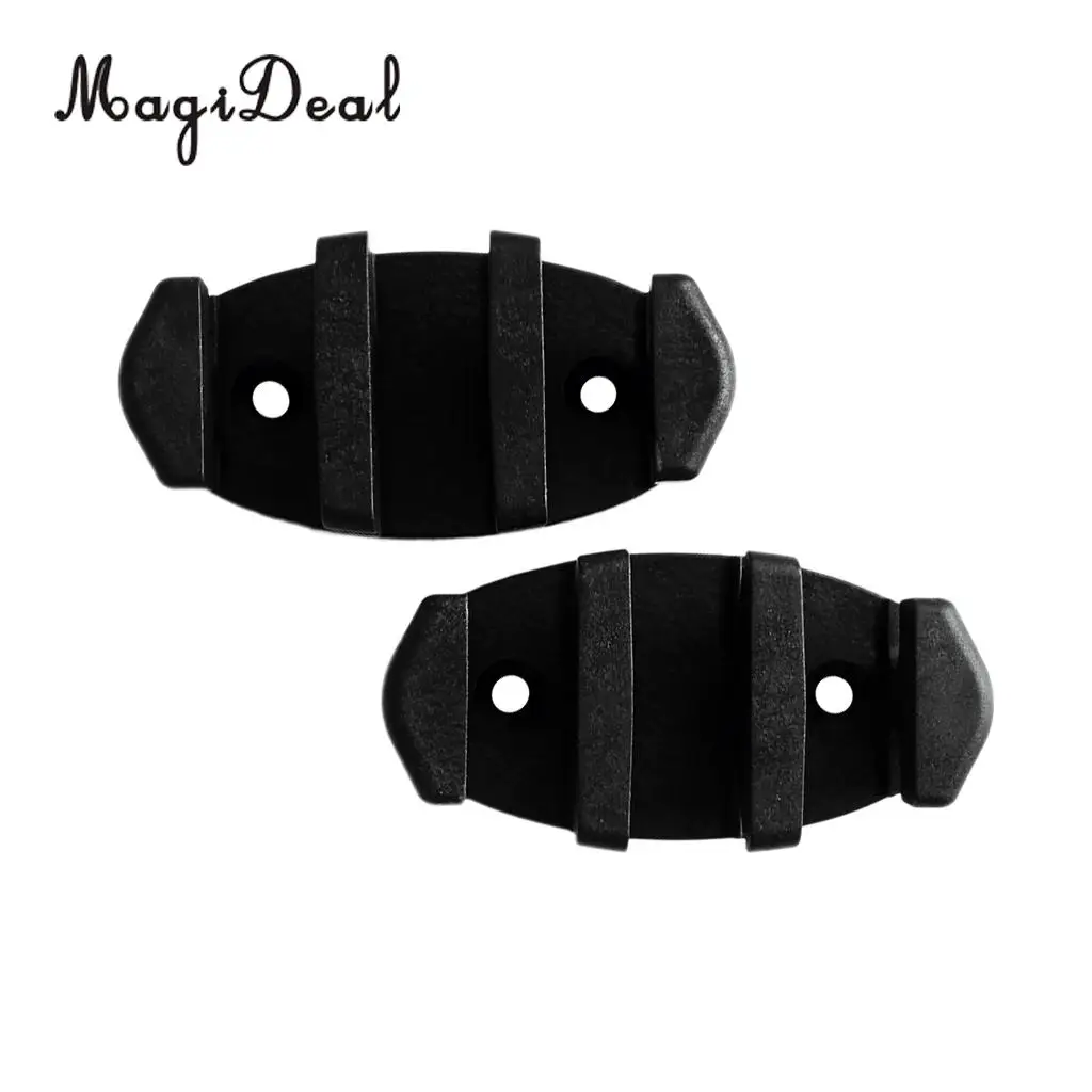 MagiDeal 2Pcs Black Durable Nylon Marine Kayak Canoe Zigzag Anchor Cleat Secure Bow Safety Boat Deck Rigging Fishing Accessory