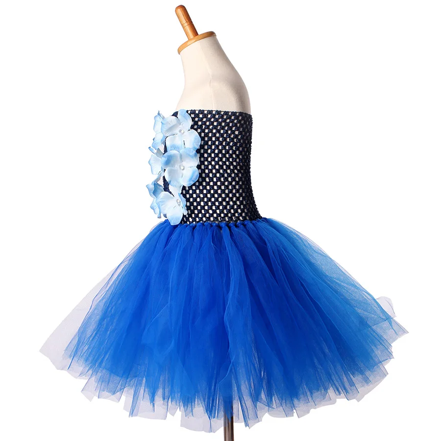 Elegant Floral Girls Tutu Dress with Pearl Centers for Wedding Birthday Party or Photo Shoot Children Flower Tulle (7)