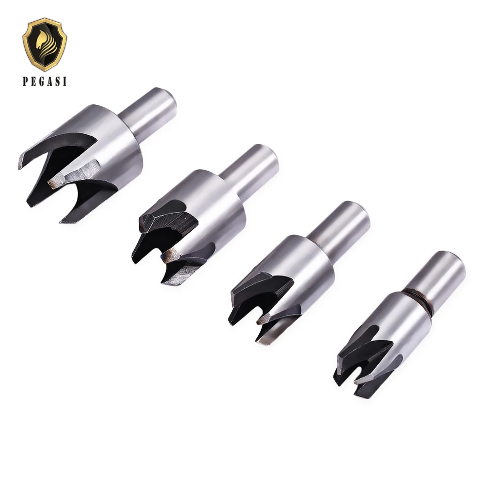 

PEGASI 8pcs Straight And Tapered Wood Cutter Plug Hole Woodwork Drill Bit Set Tennon Cutting Tool 6mm 10m