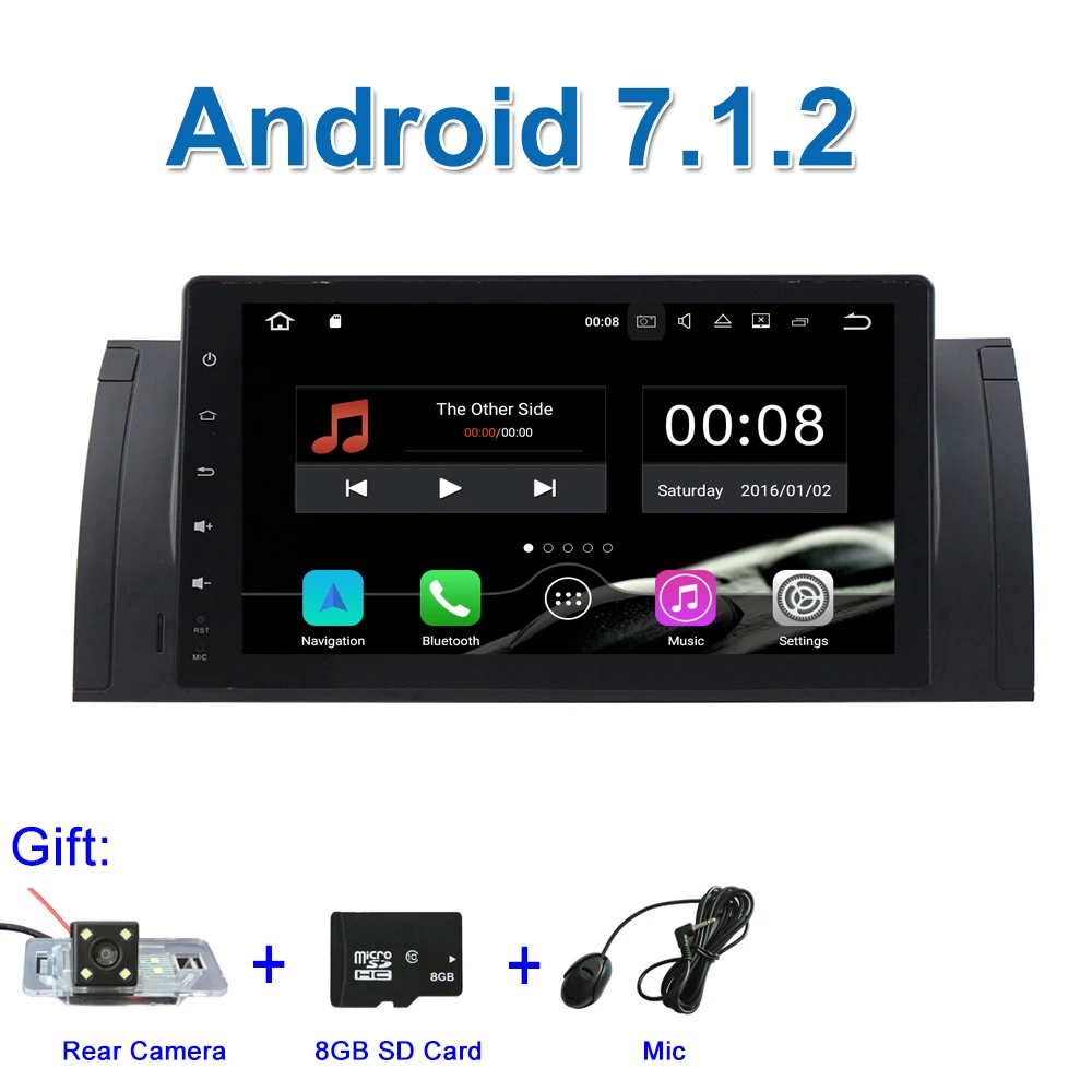 

9" Android 7.1 Car DVD Radio multimedia for BMW E39 M5 E38 E53 with WiFi BT GPS