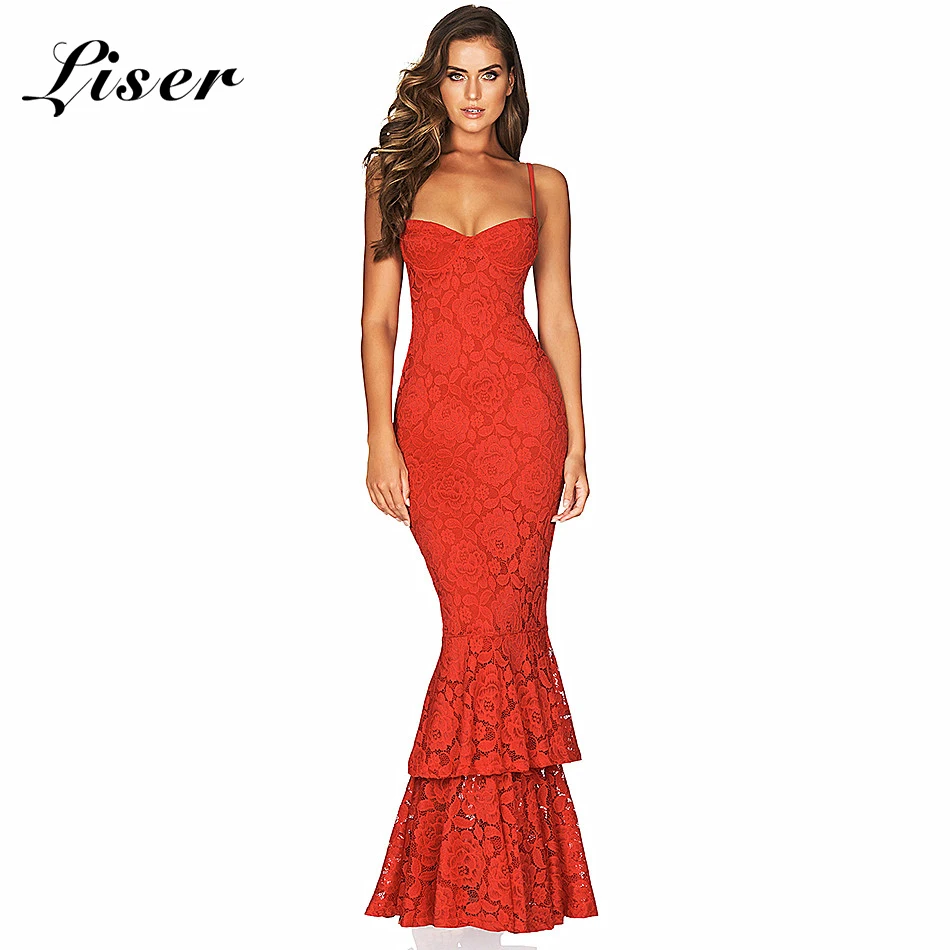 

Liser 2018 New Summer Women Dress Strapless Lace Bandage Dress Sexy Bodycon Evening Party Black Red Navy White Dresses Vestidos