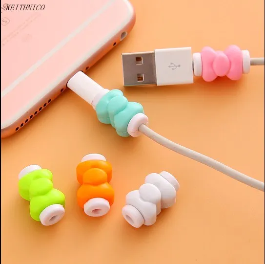 

100pcs/lot Charger Wire Cable Protector Cover Earphone Charger Data Line Cable Protection Sleeve Cable Winder For iPhone 5s 6s