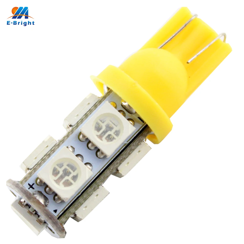 

1000X Wholesale T10 5050 9 SMD 194 168 W5W 9 Led 12V DC LED Car Light Bulb Red Yellow Green White Light Bulbs