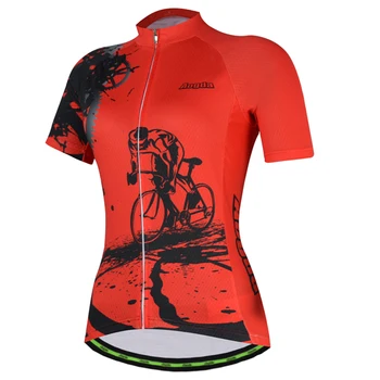 

Aogda 2020 Summer Cycling Clothing Tops Short Sleeve Women Cycling Jersey Red Road Mountain Bike Shirt Maillot Ciclismo
