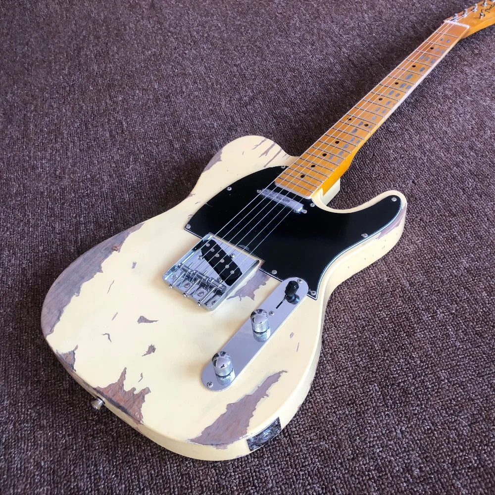 

relics by hands guitarra , 6 Strings Maple fingerboard Electric Guitar,high quality gitaar ,real photos