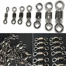 100 шт./лот, рыболовные Вертлюги, аксессуары для морской рыбалки, много размеров, поворотный Соединитель с шариковым подшипником, твердые кольца, рыбалка