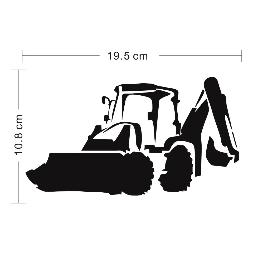 Cunymagos Jcb Digger Fashion Decor Stickers Decals Vinyl Car Accessories Car Styling Motorcycle Wall Sticker Decal 19.5cm10 (3)
