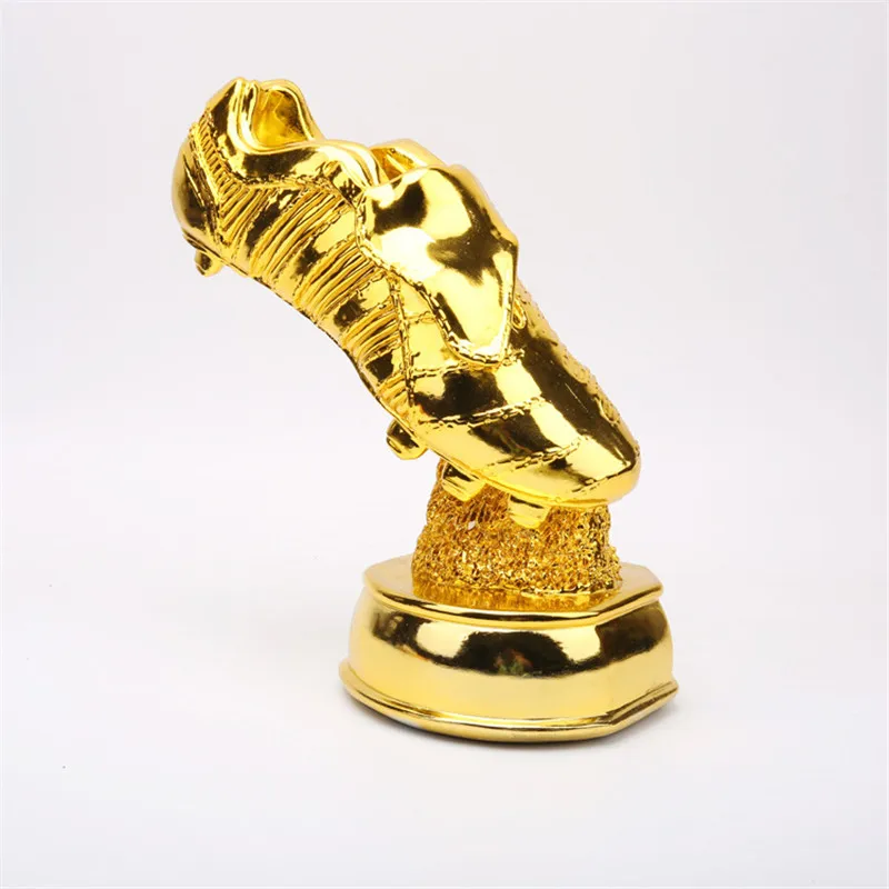 Goedkoop Eenvoudige En Moderne Hars Home Decor Beeldjes Voetbal Prijzen Groene Hars Plus Fijne Gold Plating Voetbal Gold Seat Trofee Ambachten