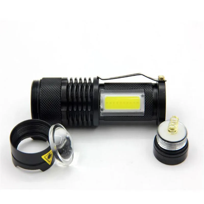 3800LM XML-Q5+COB LED Flashlight Portable Mini ZOOM torchflashlight Use AA 14500 Battery Waterproof in life Lighting lantern 3800LM XML-Q5+COB LED Flashlight Portable Mini ZOOM torchflashlight Use AA 14500 Battery Waterproof in life Lighting lantern
