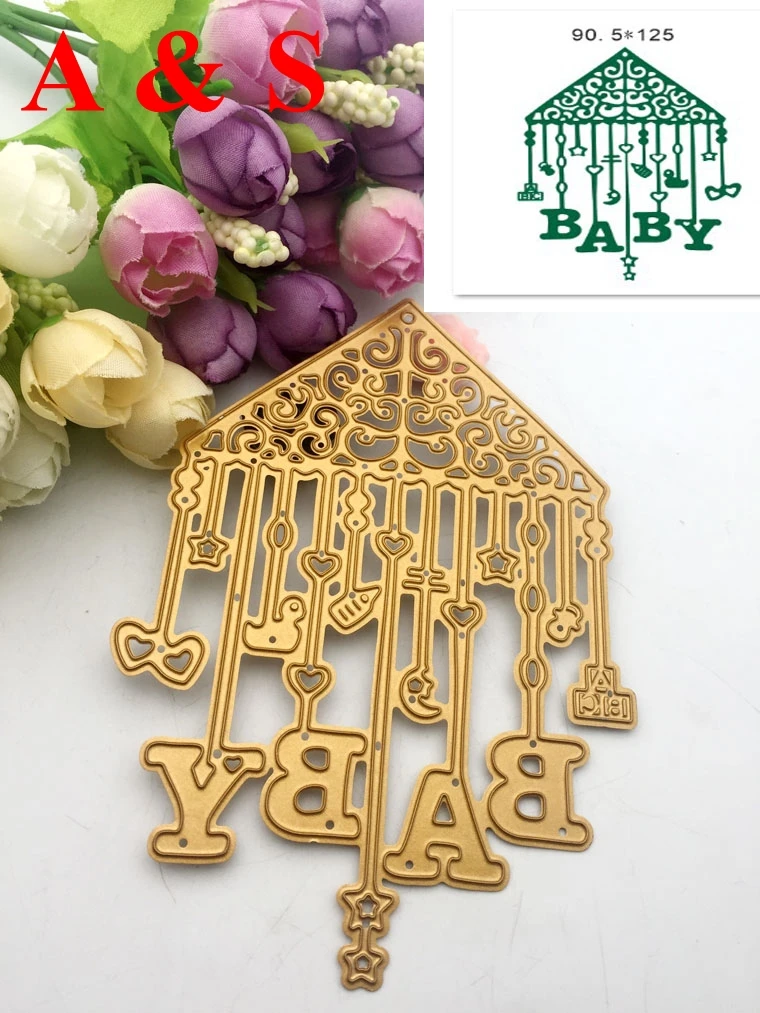 Q69 Metal cutting dies baby bed aeolian bells Scrapbook card paper craft home decoration embossing stencil cutter Q69 Metal cutting dies baby bed aeolian bells Scrapbook card paper craft home decoration embossing stencil cutter